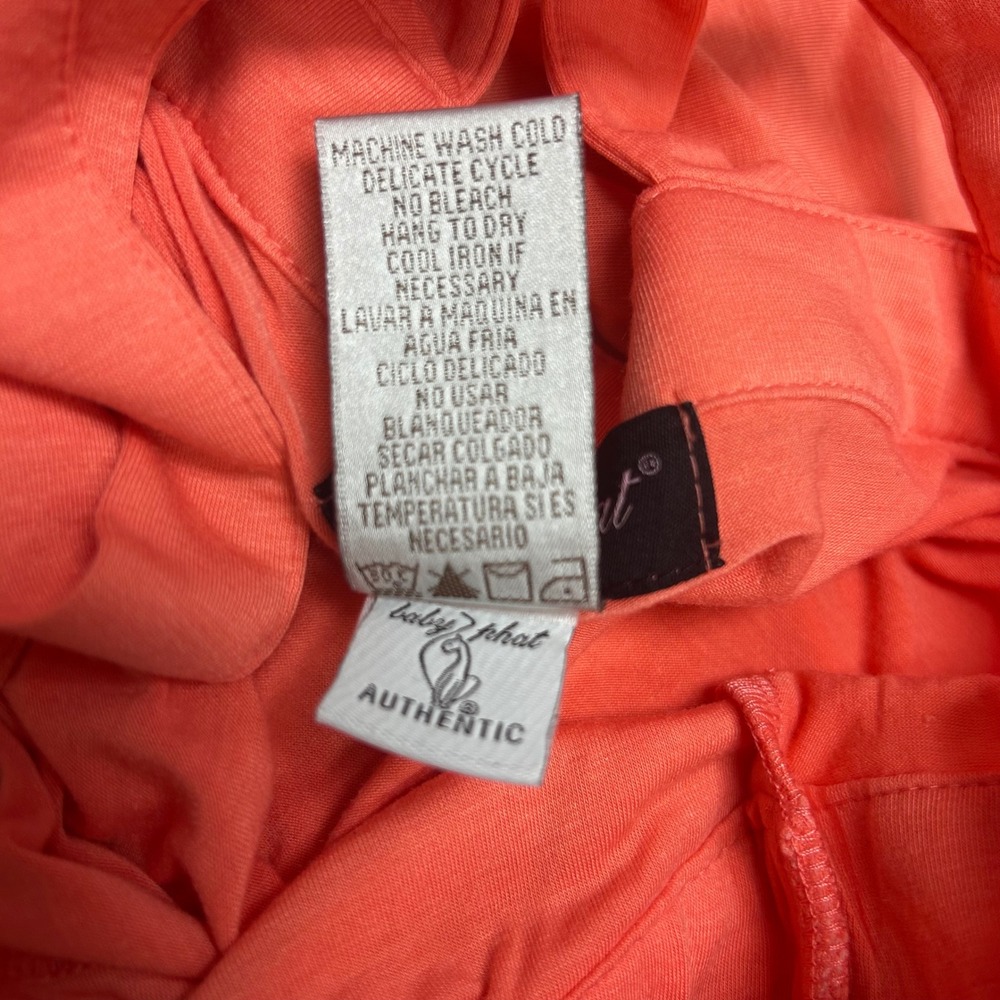 Y2K Baby Phat Coral Pink Ruched Bodycon Dress Studded 2X McBling Clubwear Baddie - Picture 7 of 8